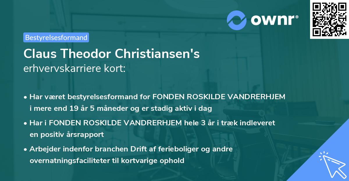 Claus Theodor Christiansen's erhvervskarriere kort