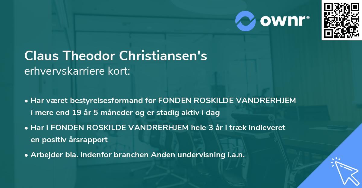 Claus Theodor Christiansen's erhvervskarriere kort
