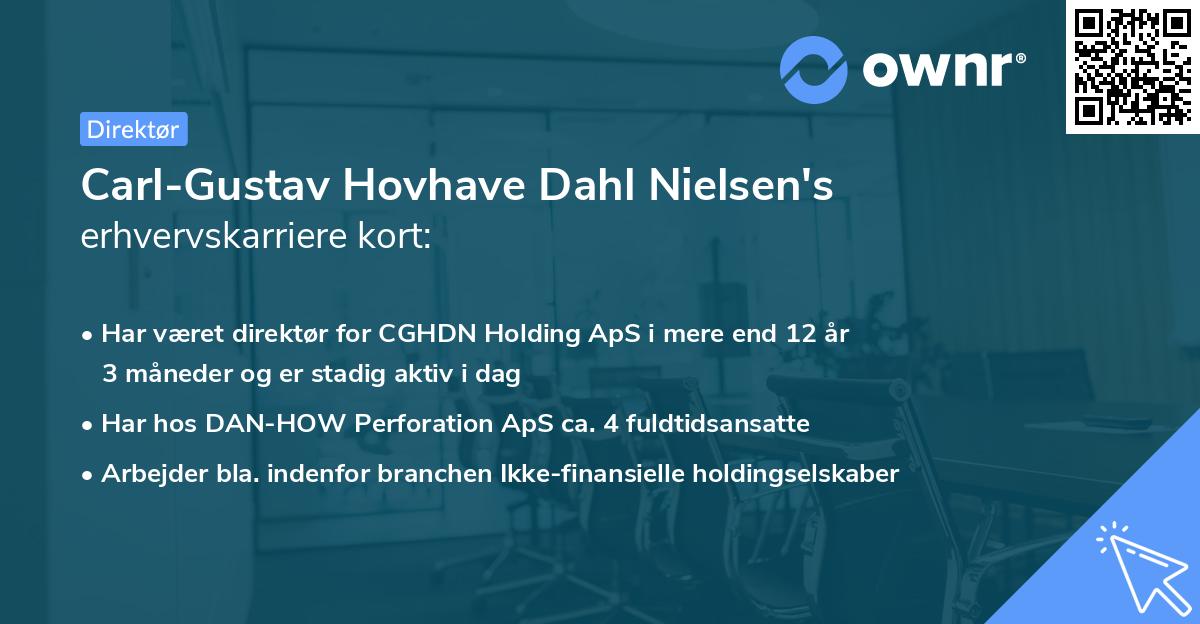 Carl-Gustav Hovhave Dahl Nielsen's erhvervskarriere kort