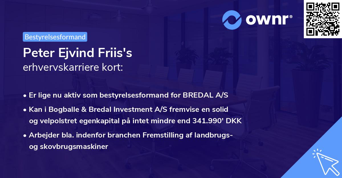 Peter Ejvind Friis's erhvervskarriere kort