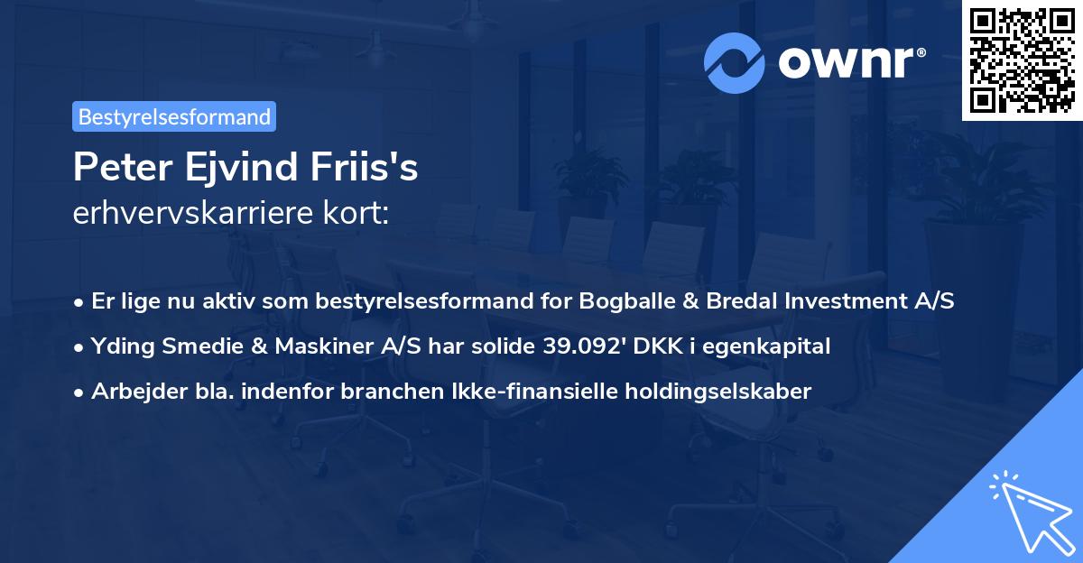 Peter Ejvind Friis's erhvervskarriere kort
