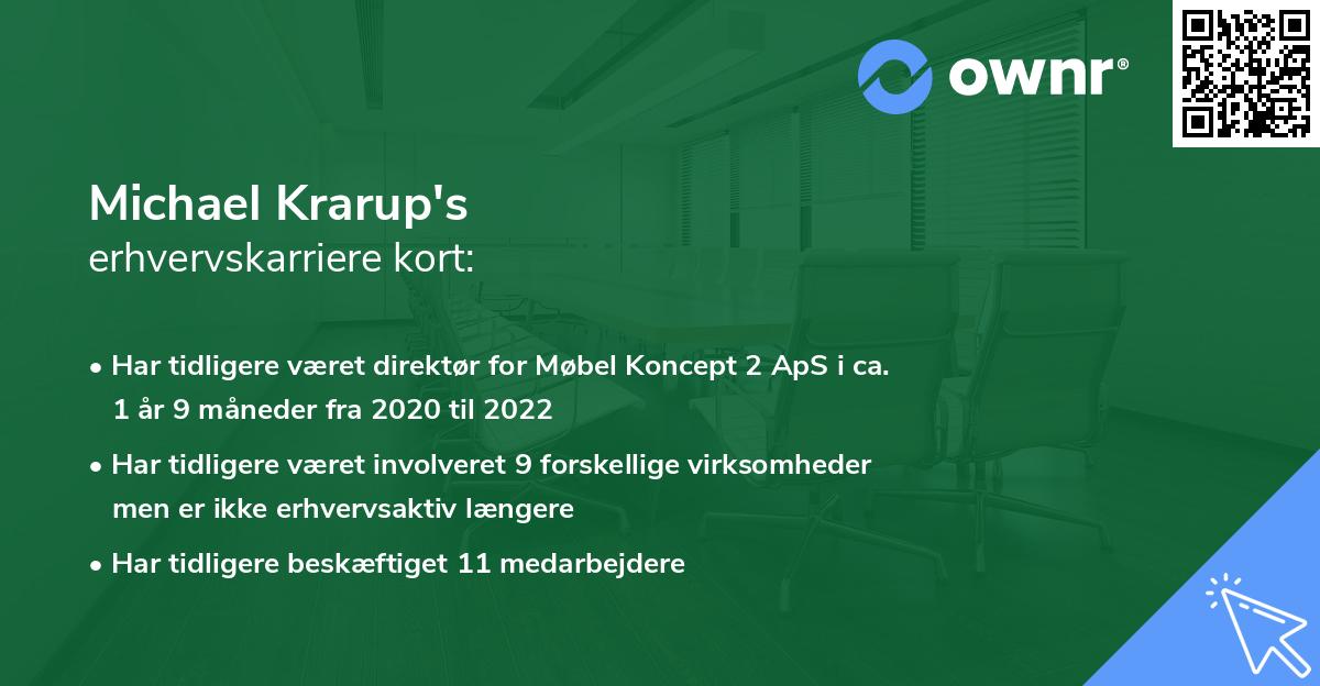 Michael Krarup's erhvervskarriere kort