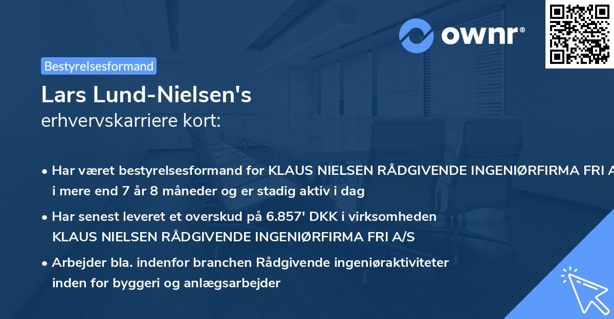 Lars Lund-Nielsen's erhvervskarriere kort