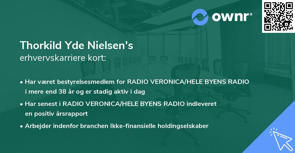 Thorkild Yde Nielsen's erhvervskarriere kort