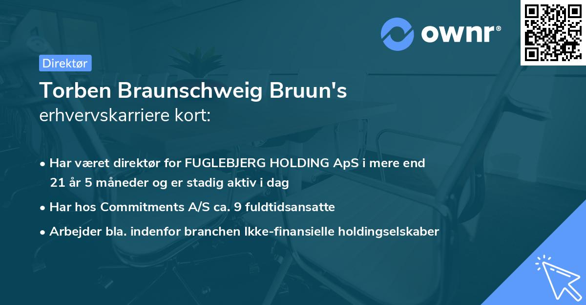Torben Braunschweig Bruun's erhvervskarriere kort