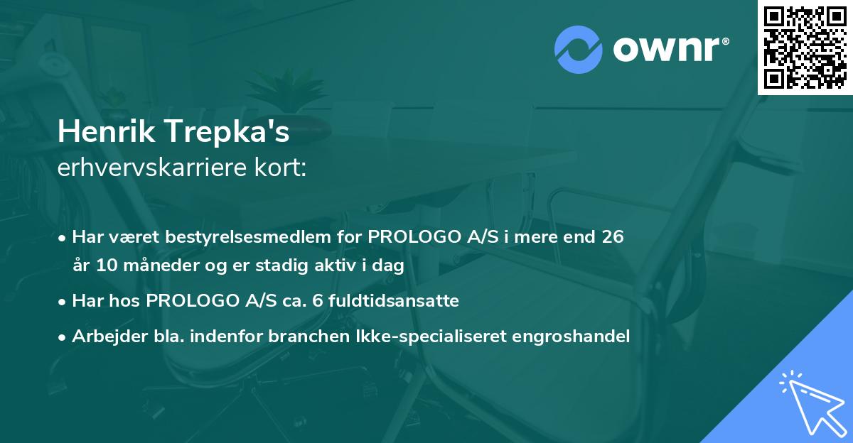 Henrik Trepka's erhvervskarriere kort