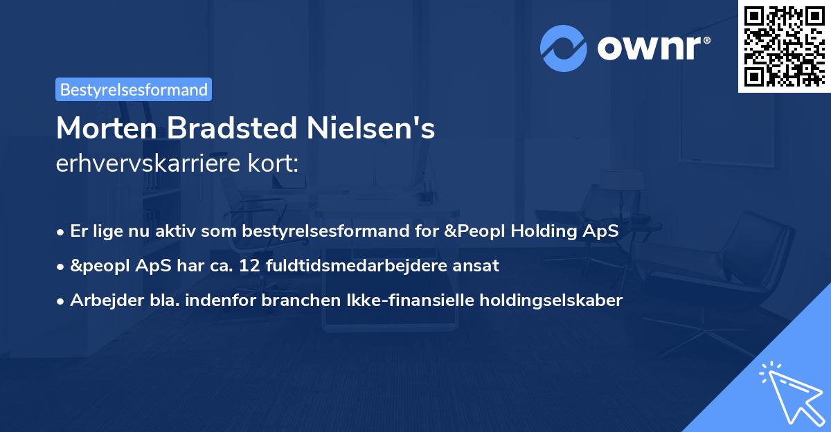 Morten Bradsted Nielsen's erhvervskarriere kort