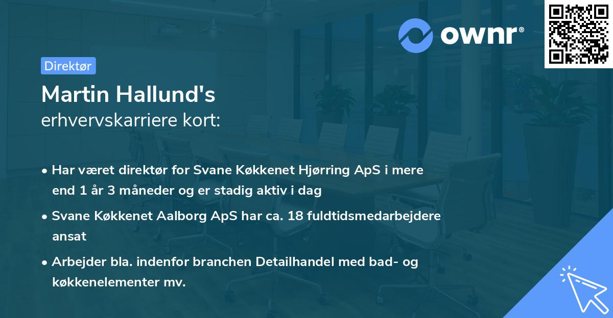 Martin Hallund's erhvervskarriere kort