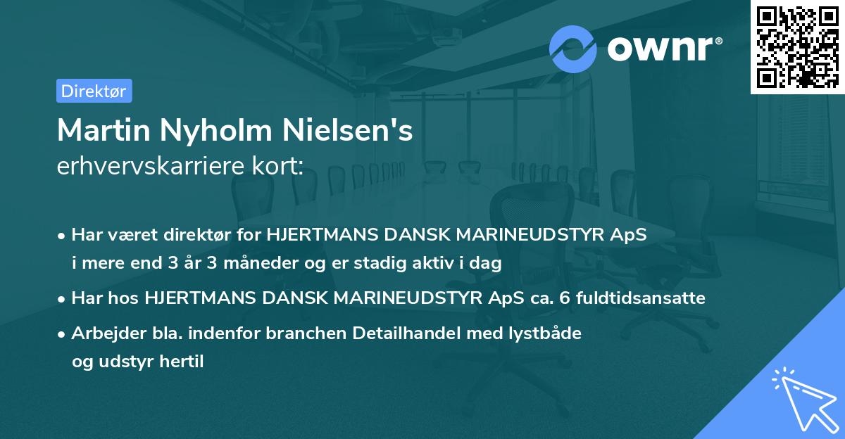 Martin Nyholm Nielsen's erhvervskarriere kort
