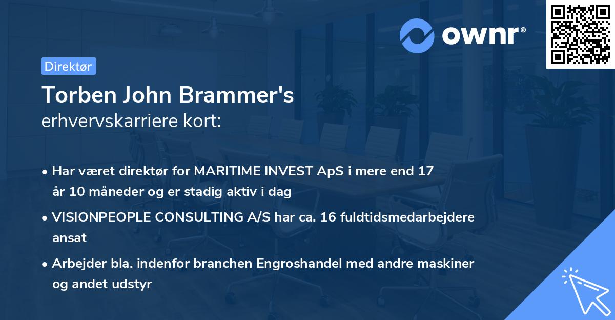Torben John Brammer's erhvervskarriere kort