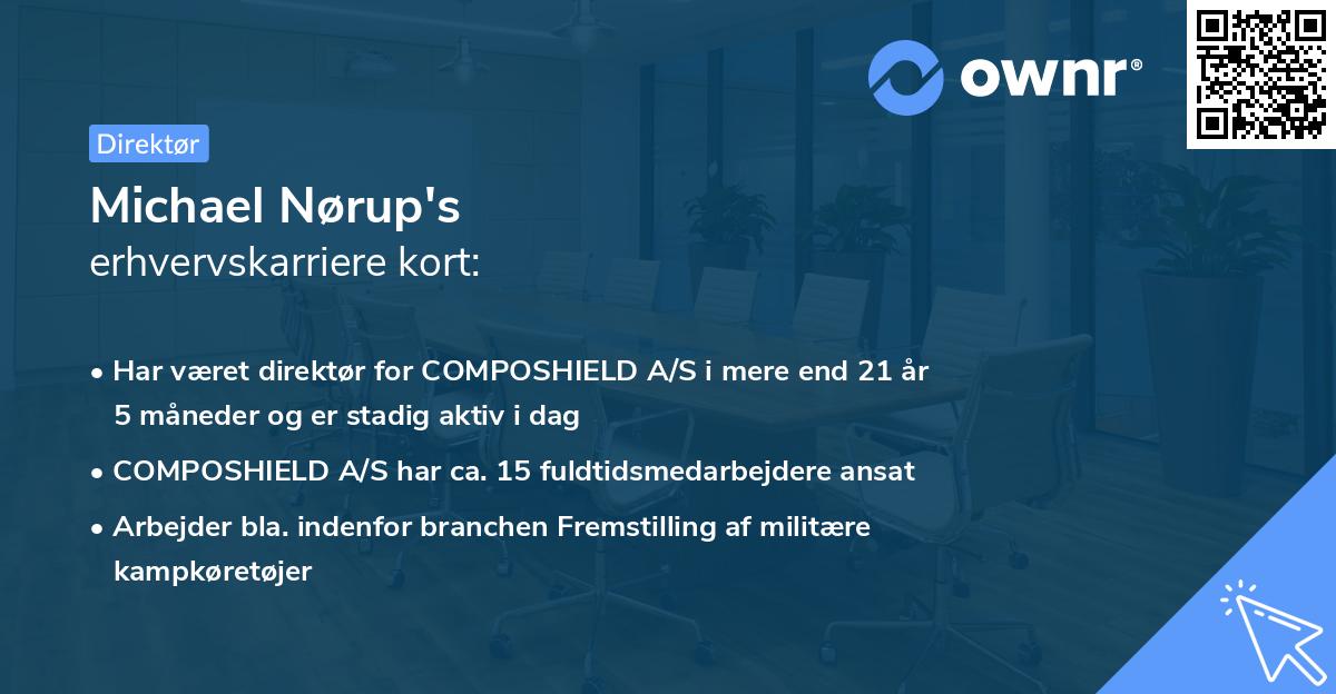 Michael Nørup's erhvervskarriere kort