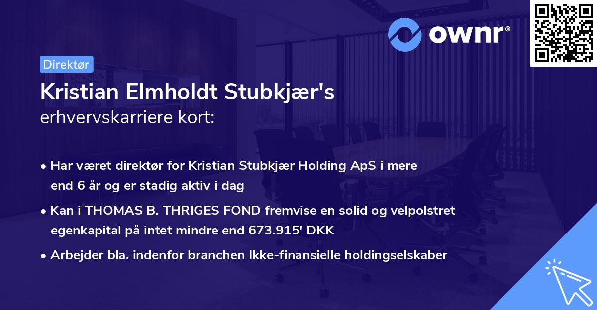 Kristian Elmholdt Stubkjær's erhvervskarriere kort