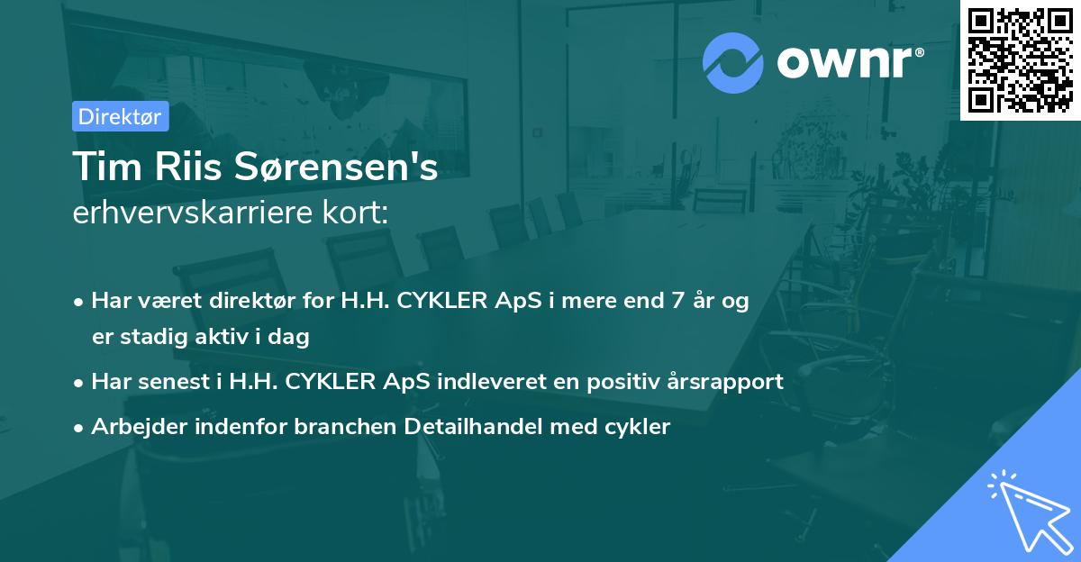 Tim Riis Sørensen's erhvervskarriere kort