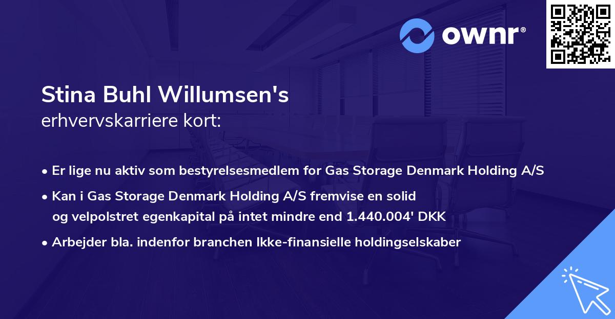 Stina Buhl Willumsen's erhvervskarriere kort