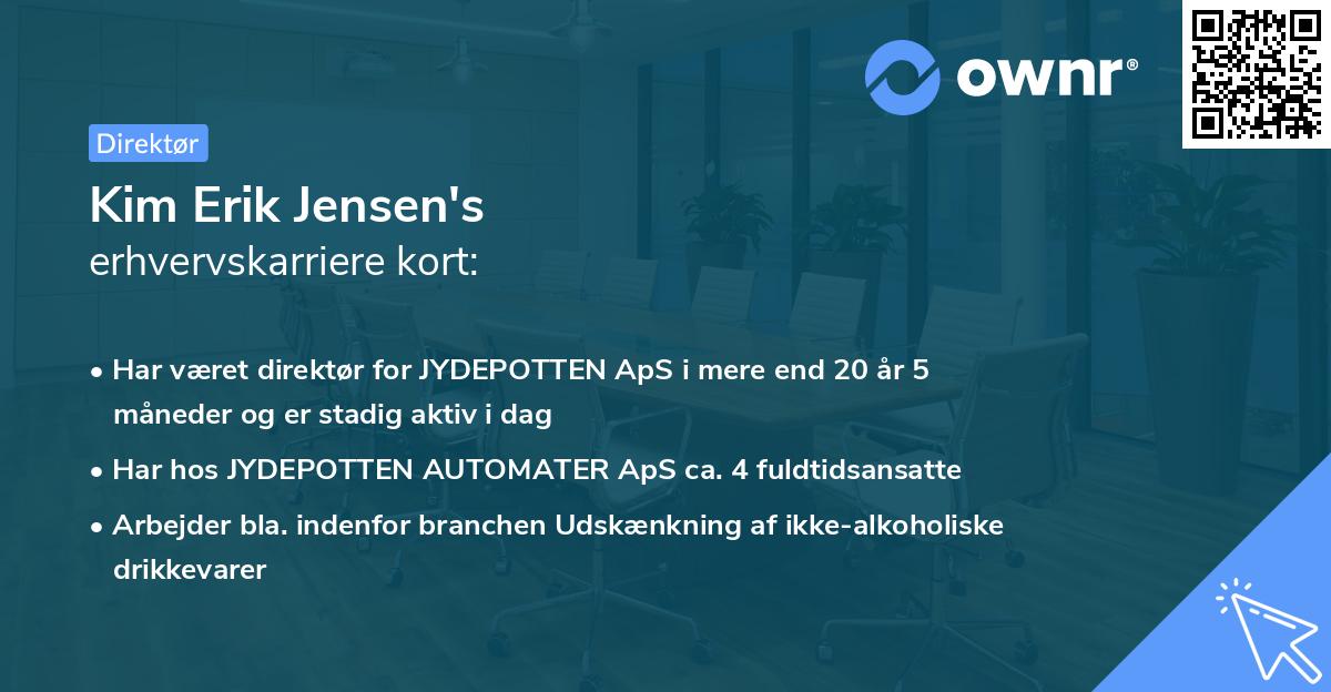 Kim Erik Jensen's erhvervskarriere kort