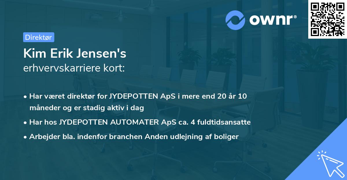 Kim Erik Jensen's erhvervskarriere kort