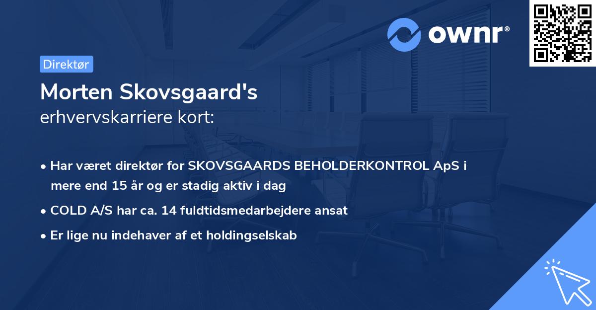 Morten Skovsgaard's erhvervskarriere kort