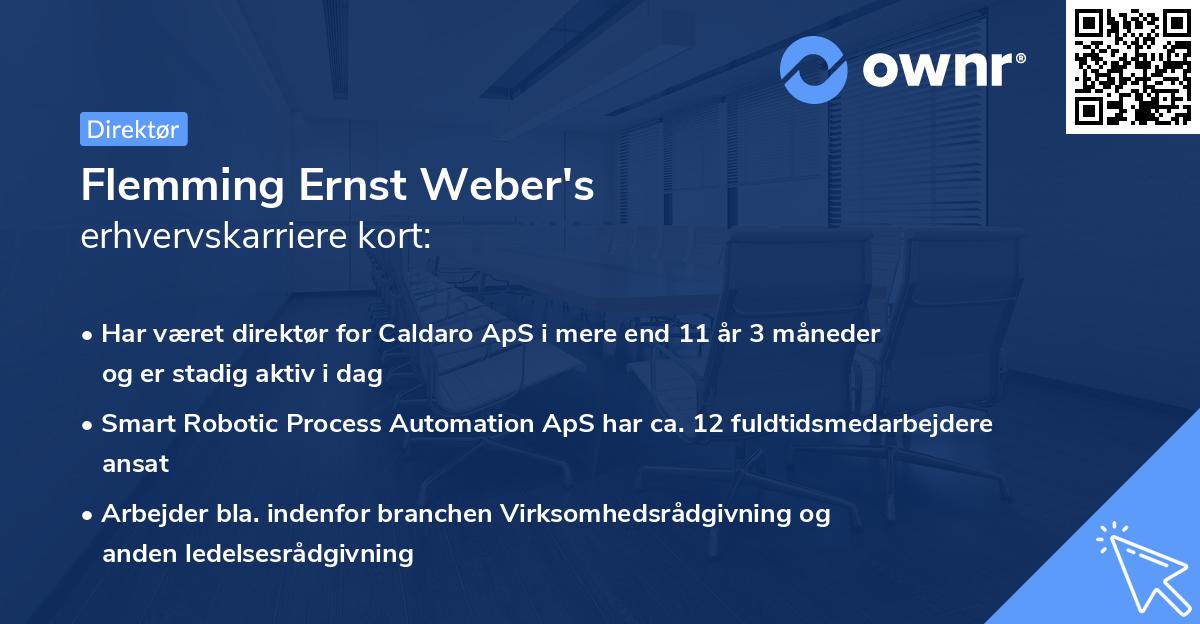 Flemming Ernst Weber's erhvervskarriere kort