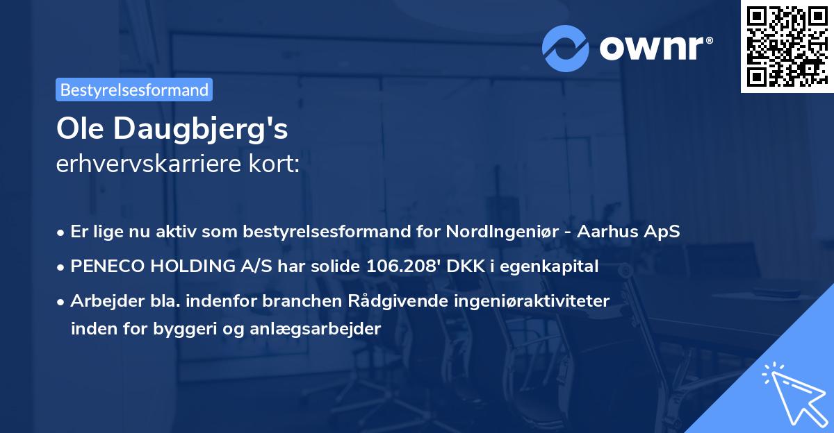 Ole Daugbjerg's erhvervskarriere kort