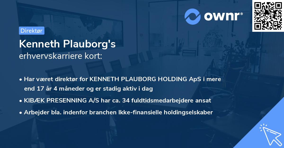 Kenneth Plauborg's erhvervskarriere kort