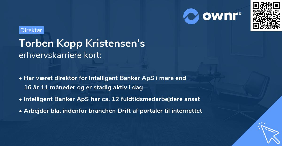 Torben Kopp Kristensen's erhvervskarriere kort