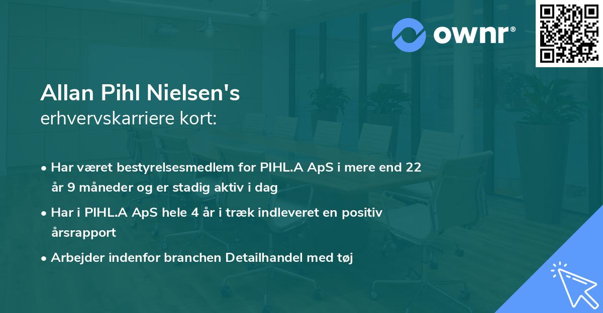Allan Pihl Nielsen's erhvervskarriere kort