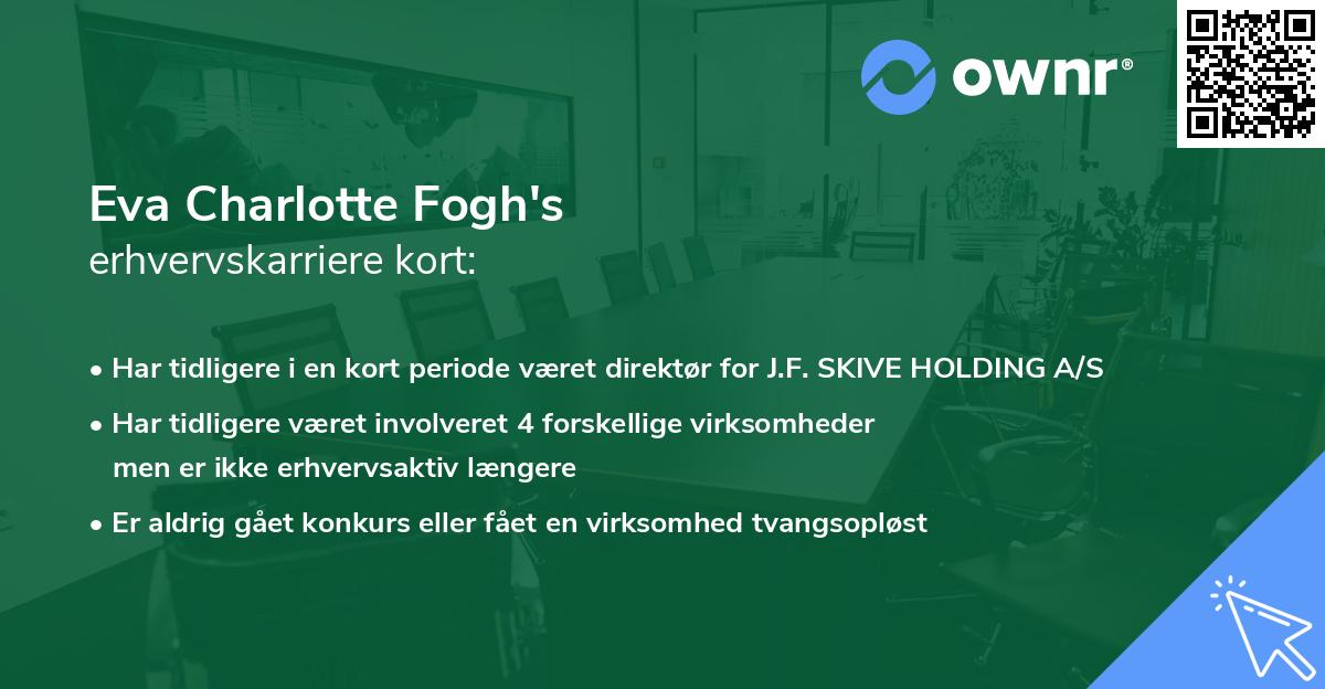 Eva Charlotte Fogh's erhvervskarriere kort
