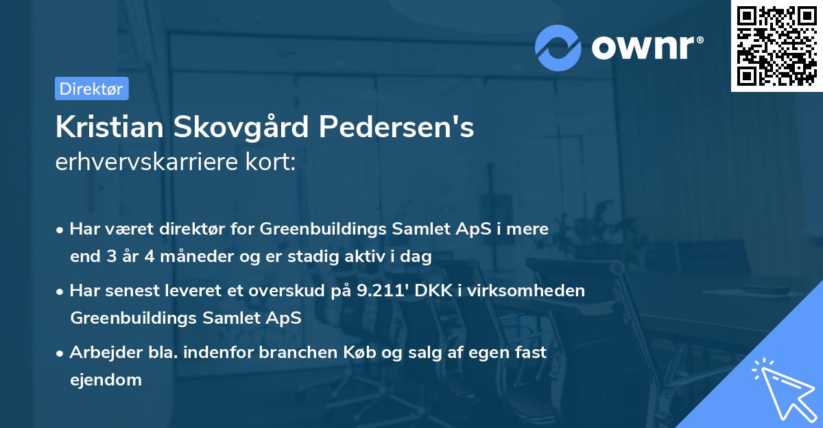 Kristian Skovgård Pedersen's erhvervskarriere kort