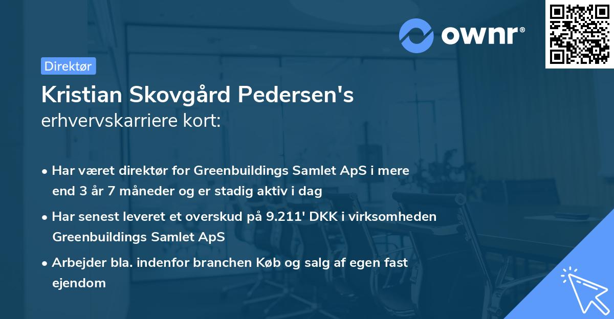Kristian Skovgård Pedersen's erhvervskarriere kort