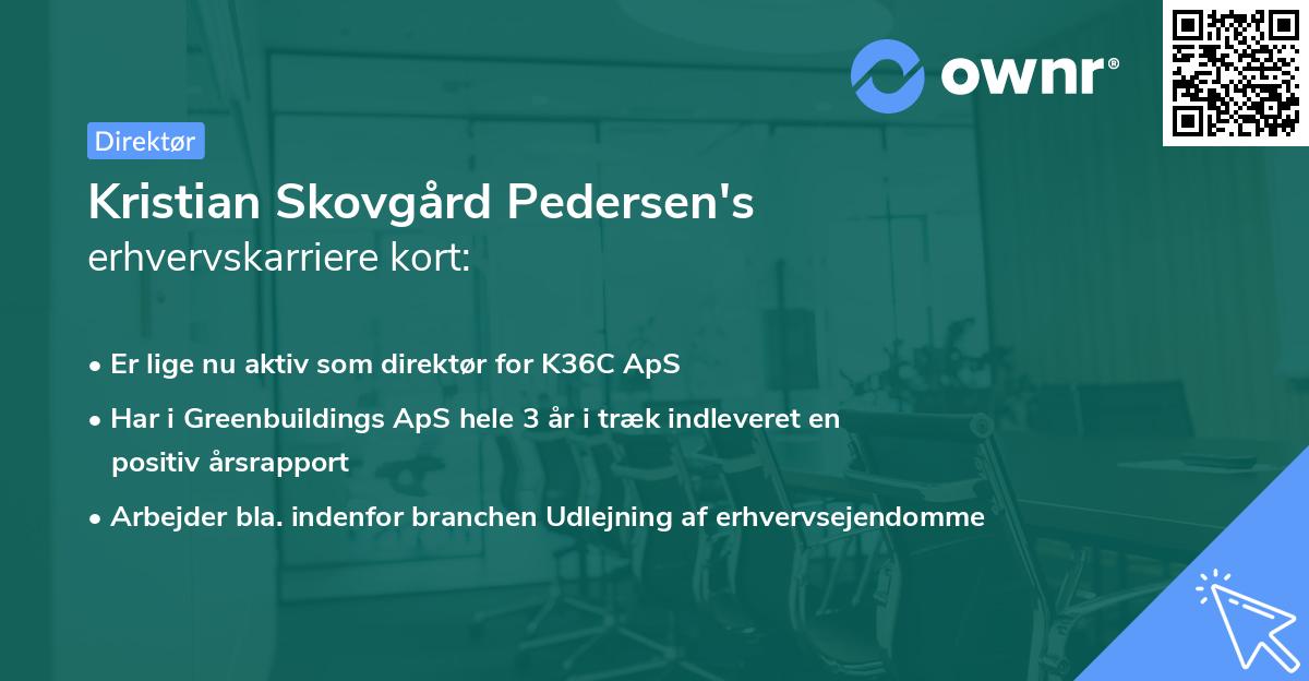 Kristian Skovgård Pedersen's erhvervskarriere kort