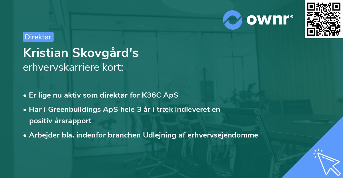 Kristian Skovgård's erhvervskarriere kort