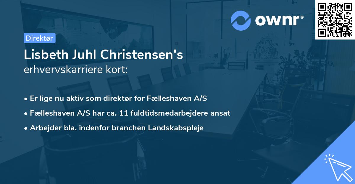 Lisbeth Juhl Christensen's erhvervskarriere kort