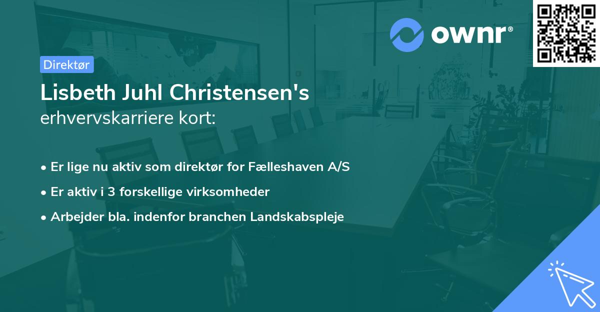 Lisbeth Juhl Christensen's erhvervskarriere kort