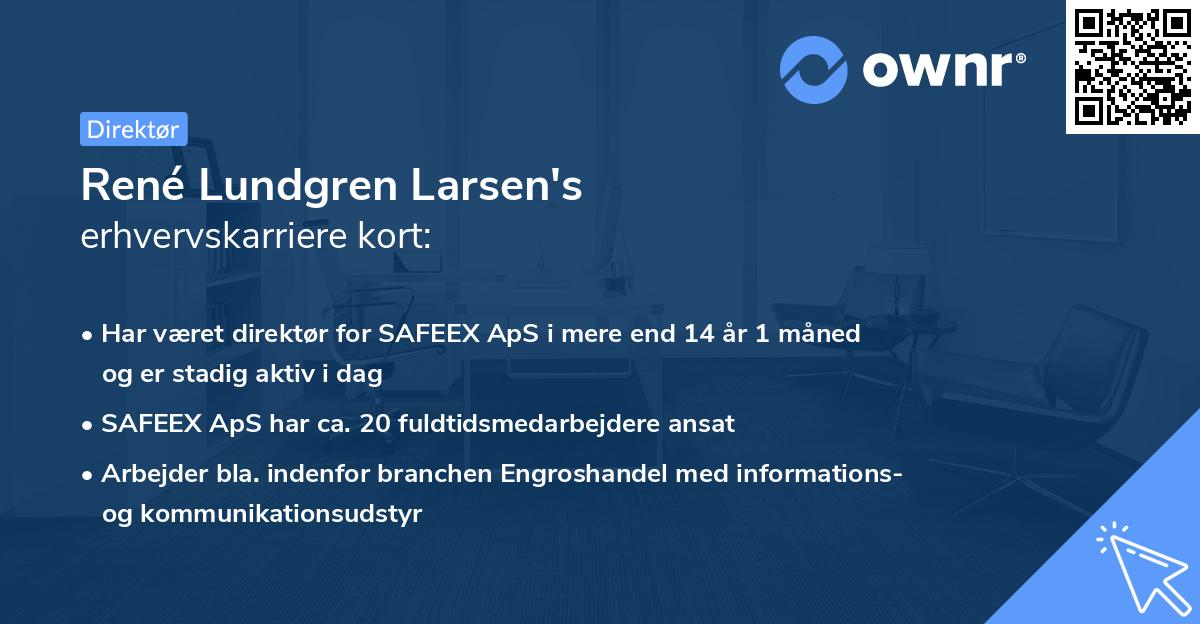 René Lundgren Larsen's erhvervskarriere kort