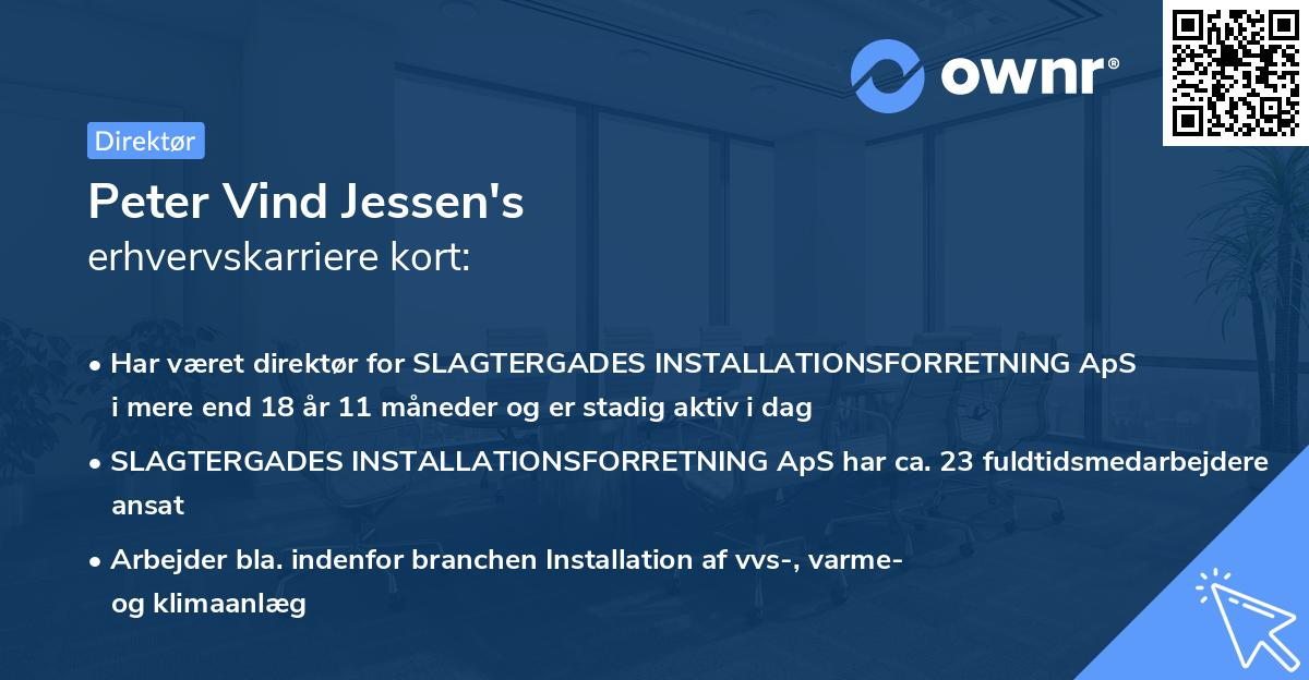 Peter Vind Jessen's erhvervskarriere kort