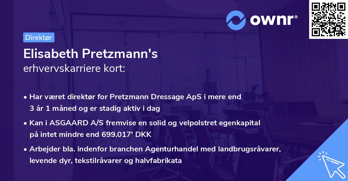 Elisabeth Pretzmann's erhvervskarriere kort