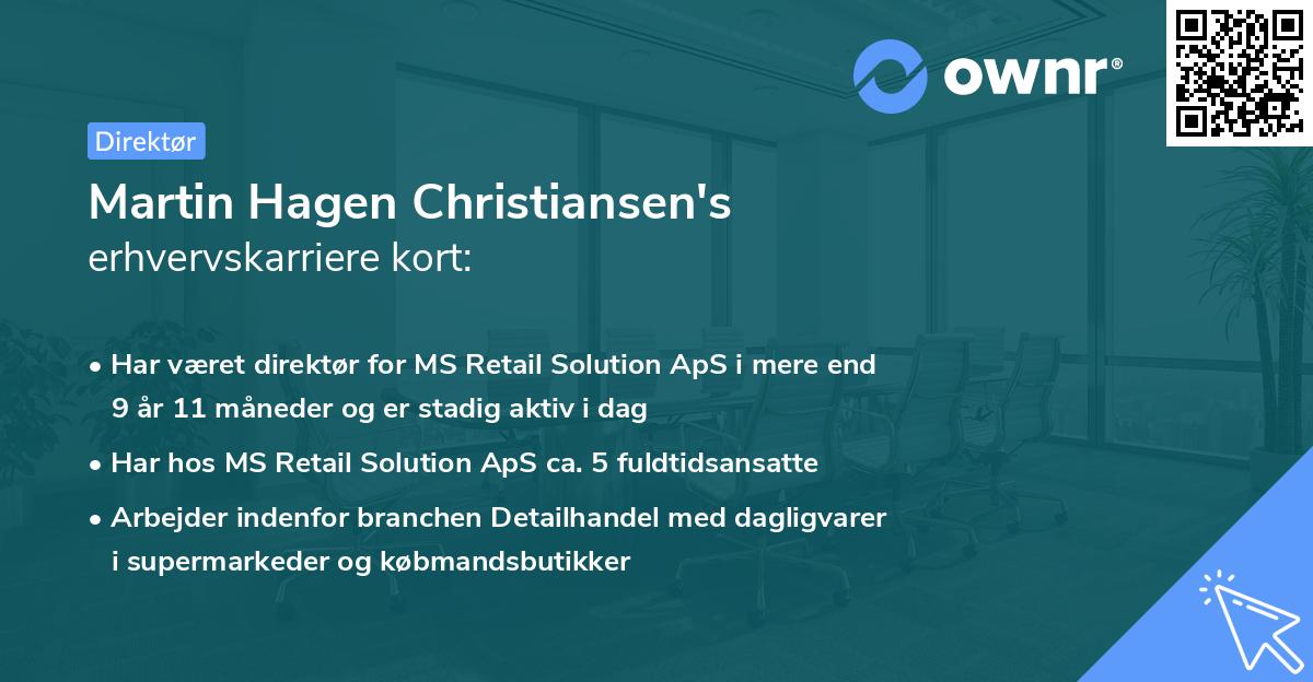 Martin Hagen Christiansen's erhvervskarriere kort