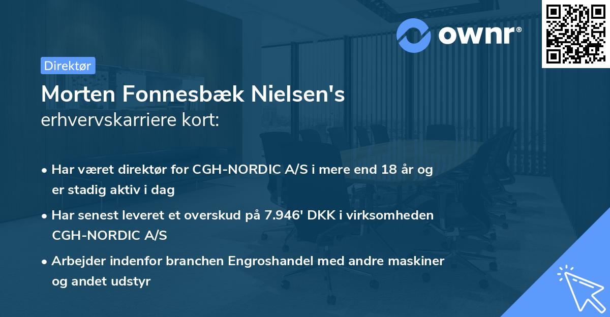 Morten Fonnesbæk Nielsen's erhvervskarriere kort