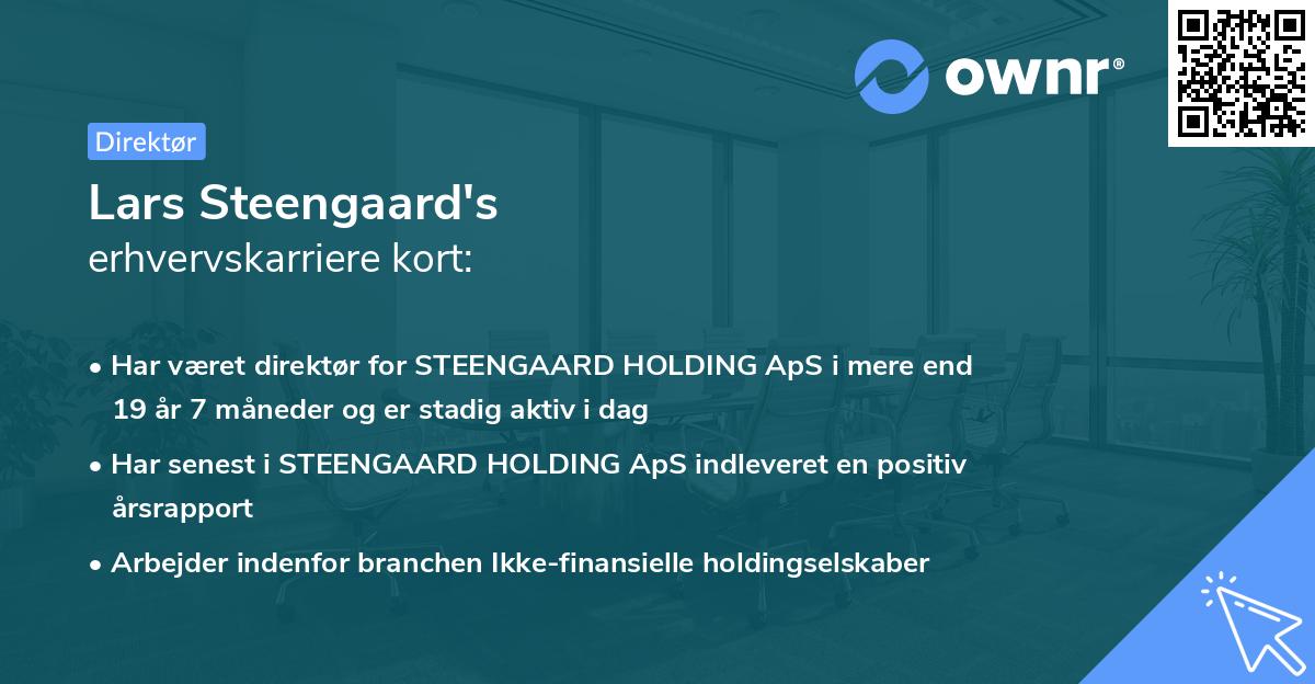 Lars Steengaard's erhvervskarriere kort