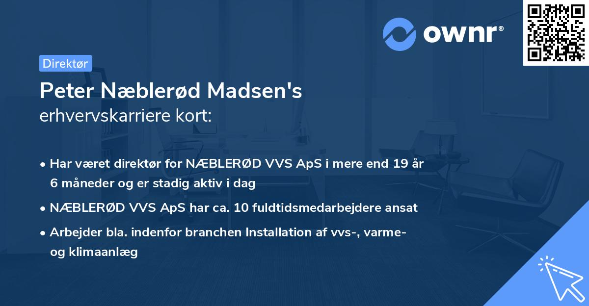 Peter Næblerød Madsen's erhvervskarriere kort