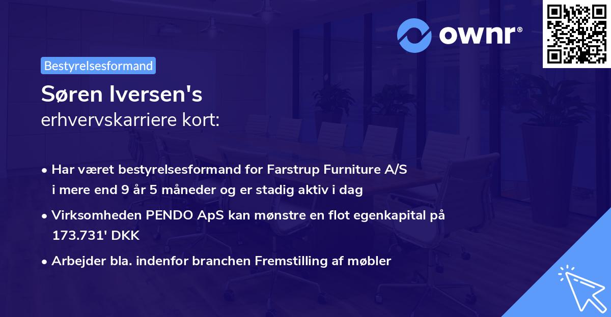 Søren Iversen's erhvervskarriere kort