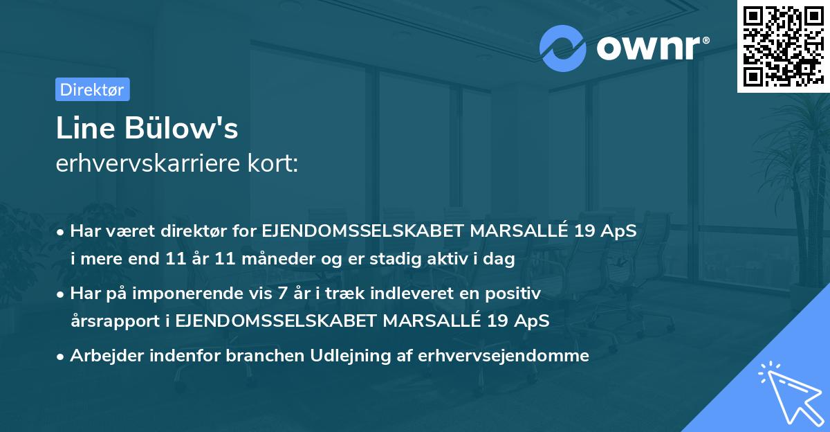 Line Bülow's erhvervskarriere kort