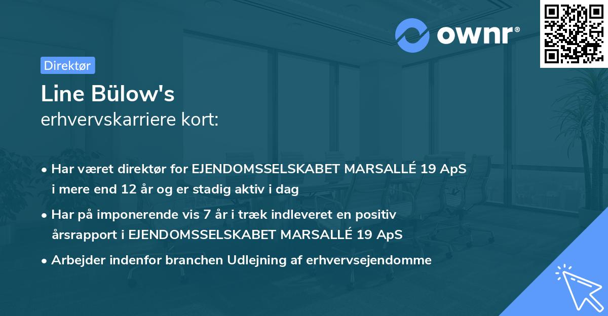 Line Bülow's erhvervskarriere kort