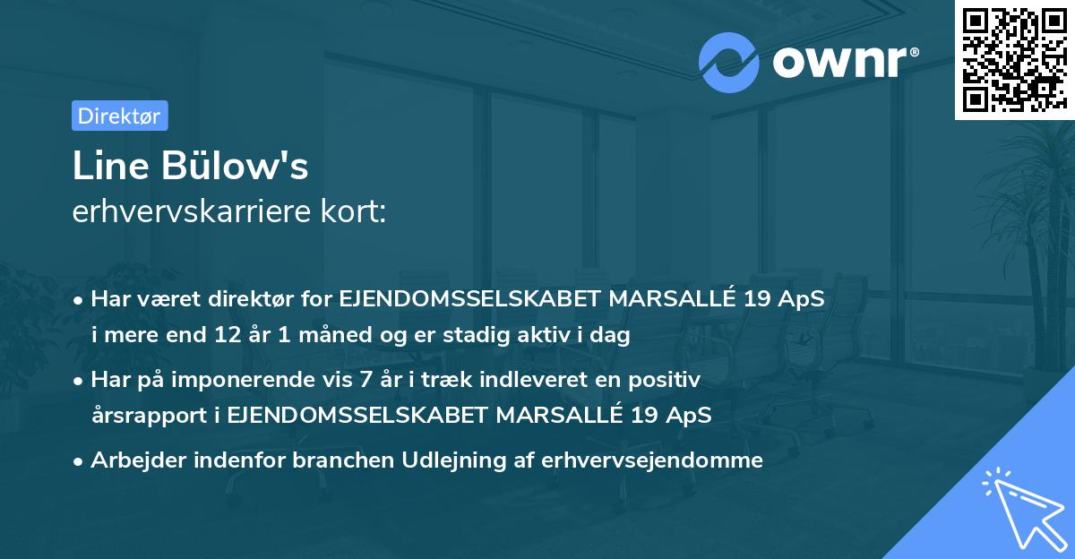Line Bülow's erhvervskarriere kort