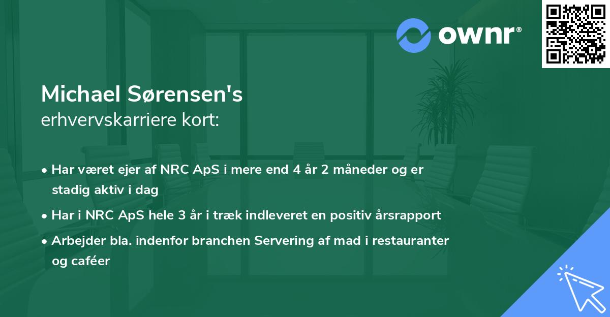 Michael Sørensen's erhvervskarriere kort