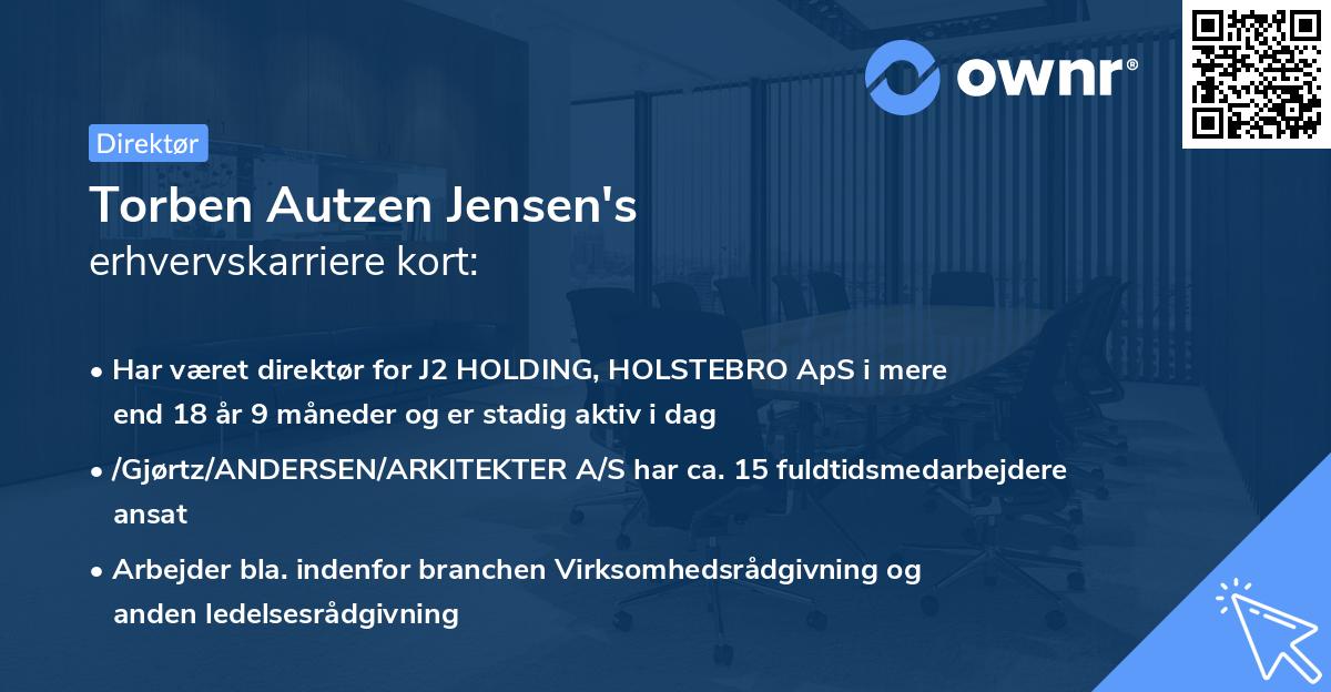 Torben Autzen Jensen's erhvervskarriere kort