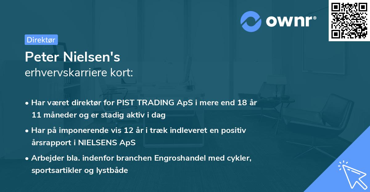 Peter Nielsen's erhvervskarriere kort