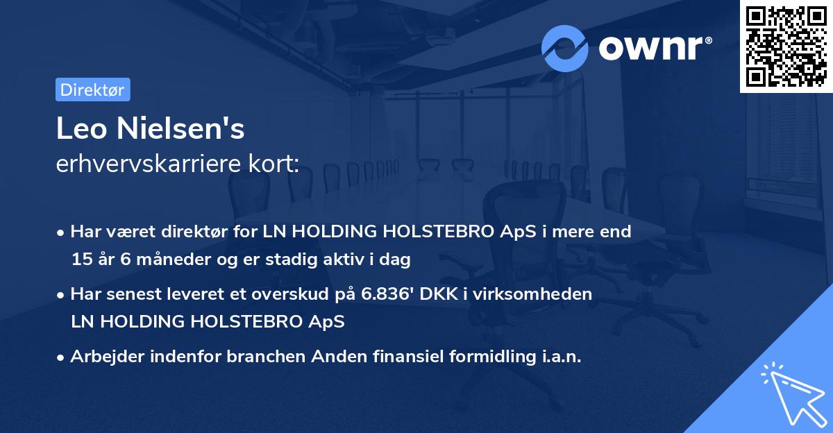 Leo Nielsen's erhvervskarriere kort