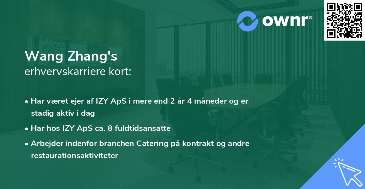Wang Zhang's erhvervskarriere kort