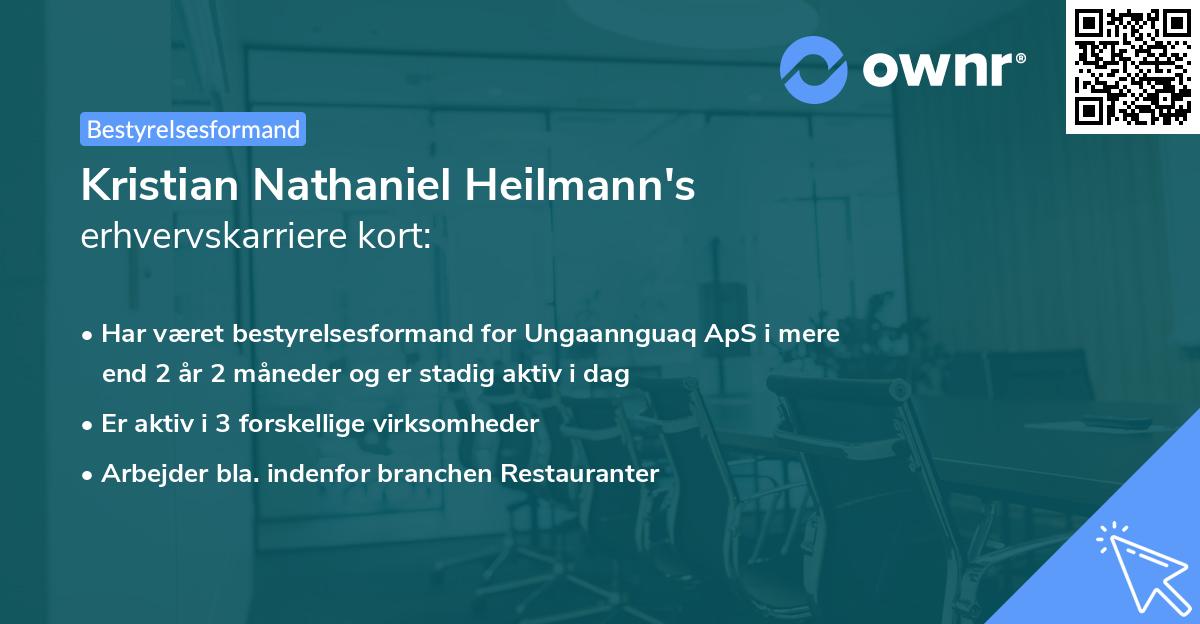 Kristian Nathaniel Heilmann's erhvervskarriere kort